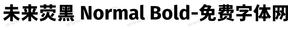 未来荧黑 Normal Bold字体转换